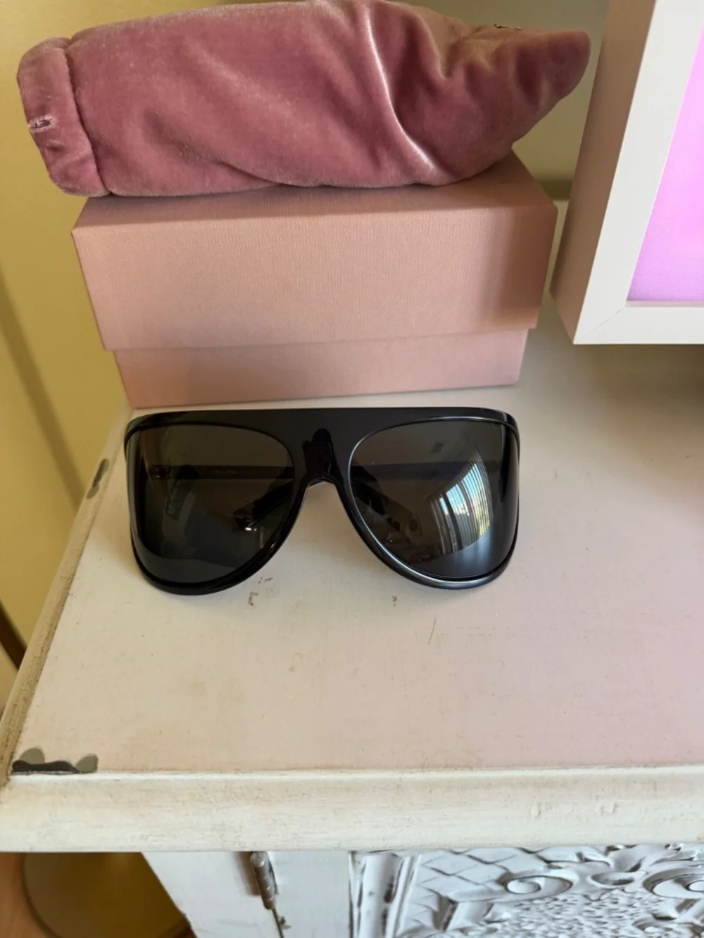Miu miu oversized shield sunglasses
